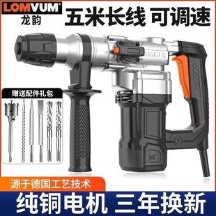 德国进口龙韵电锤多功能电镐电钻家用重型三用电锤三合一重型冲击