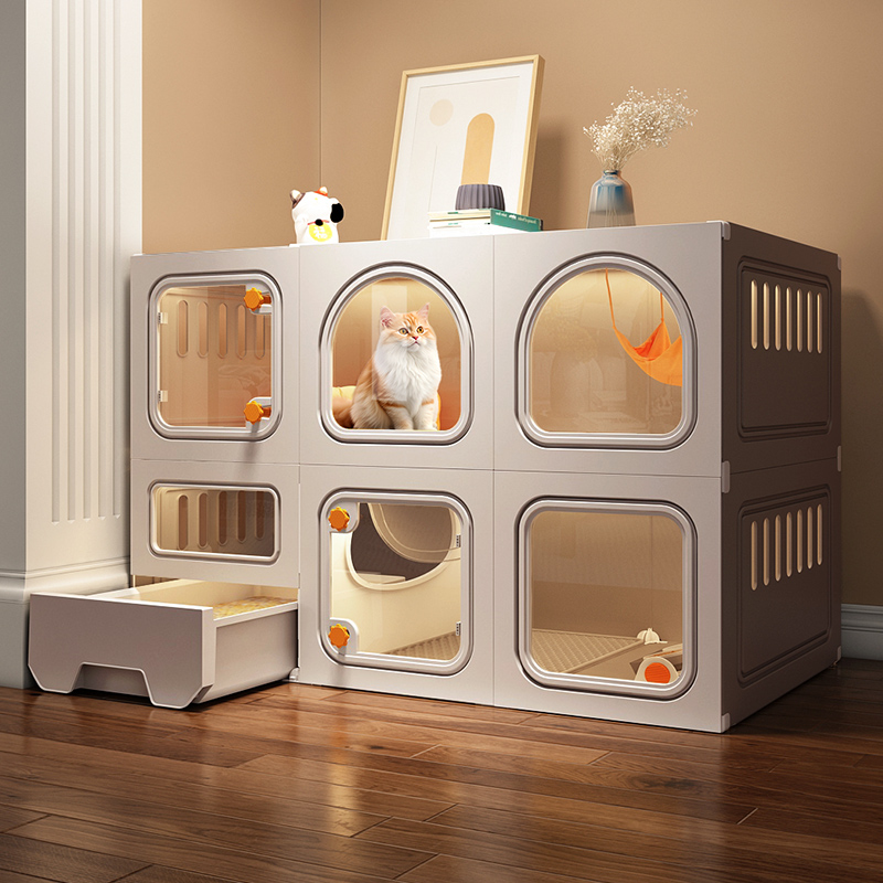 猫别墅家用室内带厕所一体猫柜一室一厅一卫猫窝猫U咪猫屋舍猫空