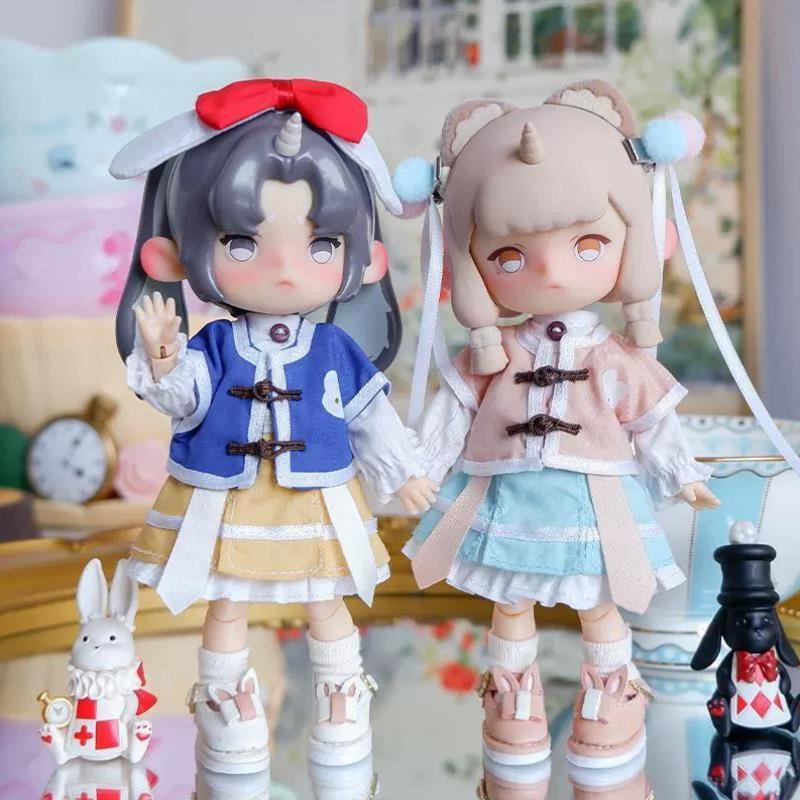 OB11娃衣 玉兔改良汉服 连衣裙子 Molly娃娃衣服12分bjd GSC素体