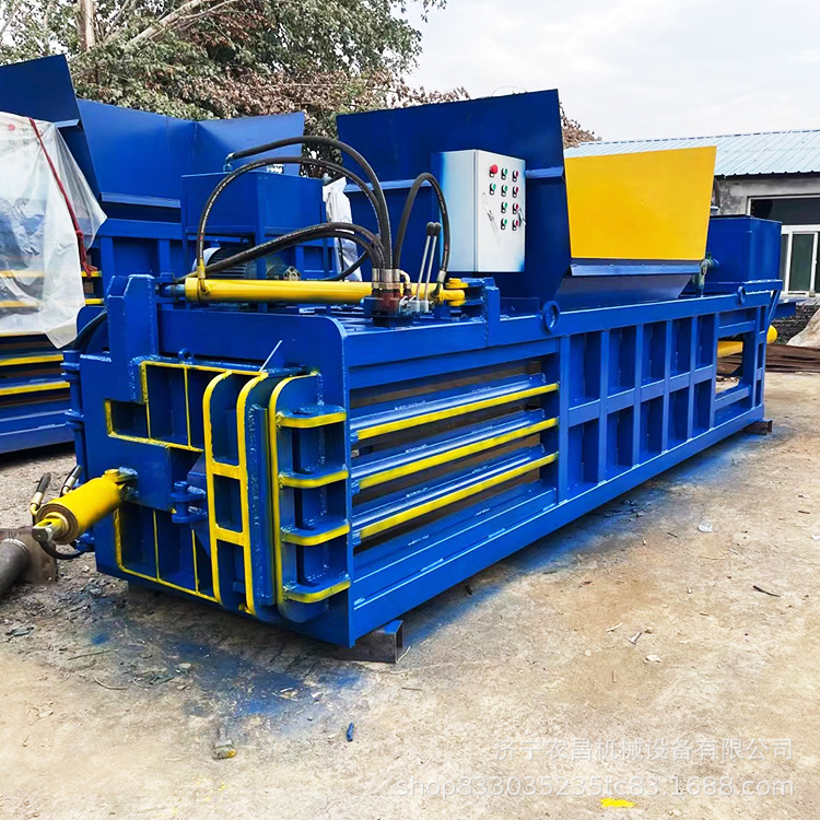 铁皮塑料瓶易拉罐卧式打包机  废旧垃圾 卧式打包机 整机质保 120