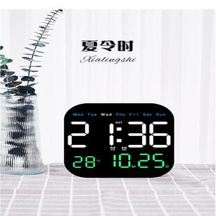 新款座钟简约大屏数字led电子钟多功能夜光静音坐台客厅挂墙时钟