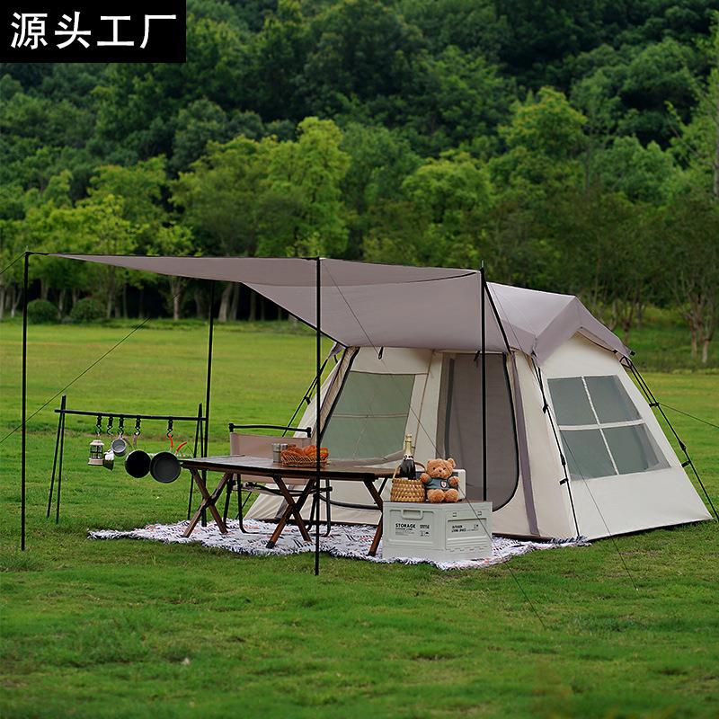 帐篷户外露营银胶帐篷便携式折叠全自动加厚防晒防雨装备野餐野营