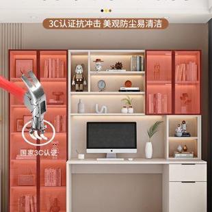 卧室学 厂家实木电脑桌书桌书架一体桌书柜组合家用学生写字桌台式