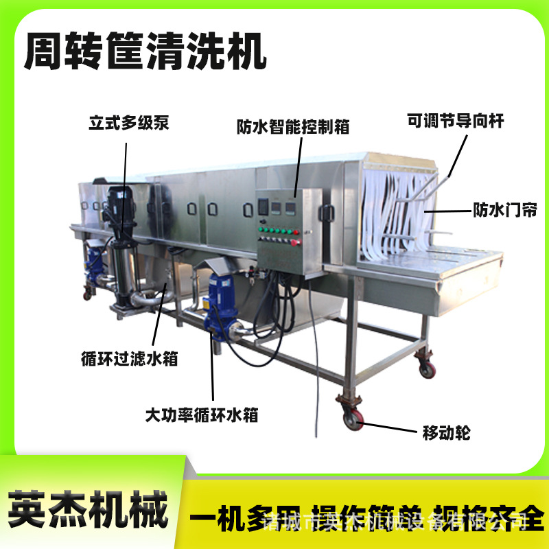 全自动连续清洗机周转筐 烘干洗筐机各种制品塑料框洗框机设备