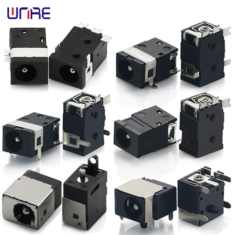 圆形小5525金属母座007b立式直插直流充电接口12v 5521DC电源插座