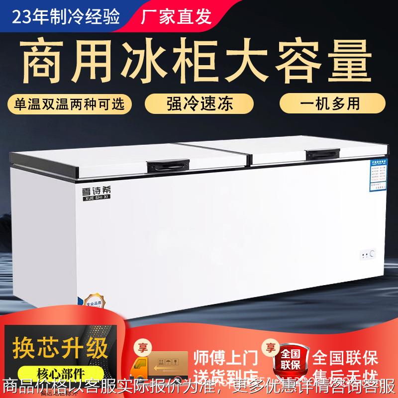 冰柜卧式商用大容量冷柜冷藏两用超大冷冻柜单双温冷柜冰箱