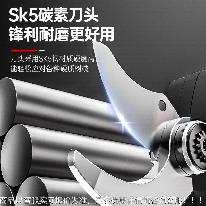 电动枝剪CLW便携充电式锂剪刀园40mm外修贸林修枝剪果树剪电粗枝