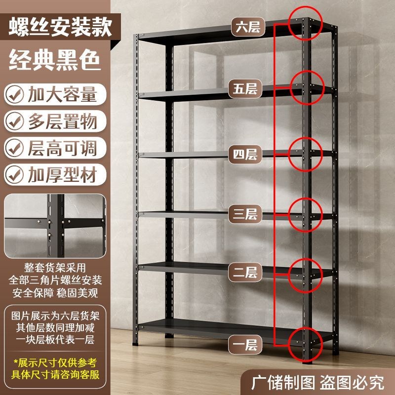 货架多层置物架落地多功能超市货物架免螺丝速装仓储Y货物架铁架