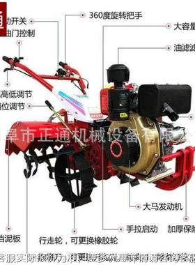 柴油大葱小型开沟机 油功多田园柴管理机能价格DNX 上档位打梗机