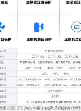 双程85测试快速温变~老ZC-TH80化可式恒温恒湿箱 试-40150℃ 交变