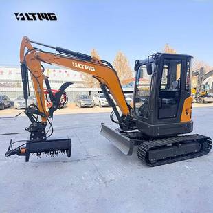 小型工程挖掘机果园家用挖土农用微型全新 4吨挖机割草机履带式