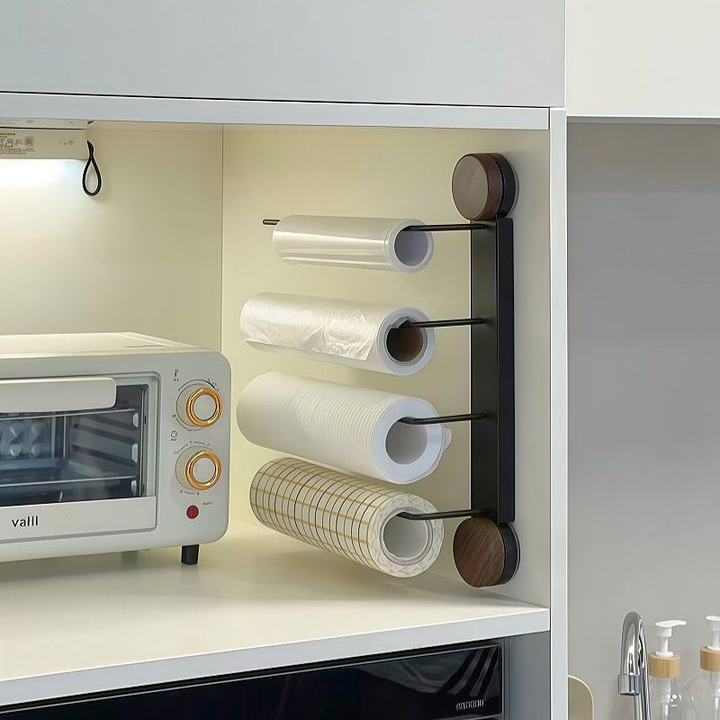 吸盘厨房纸巾架保鲜膜收纳架橱柜卷纸架抹布免打孔用纸挂架壁挂式,收纳整理,纸巾架,淘宝优惠券,粉丝福利购,淘宝优惠卷