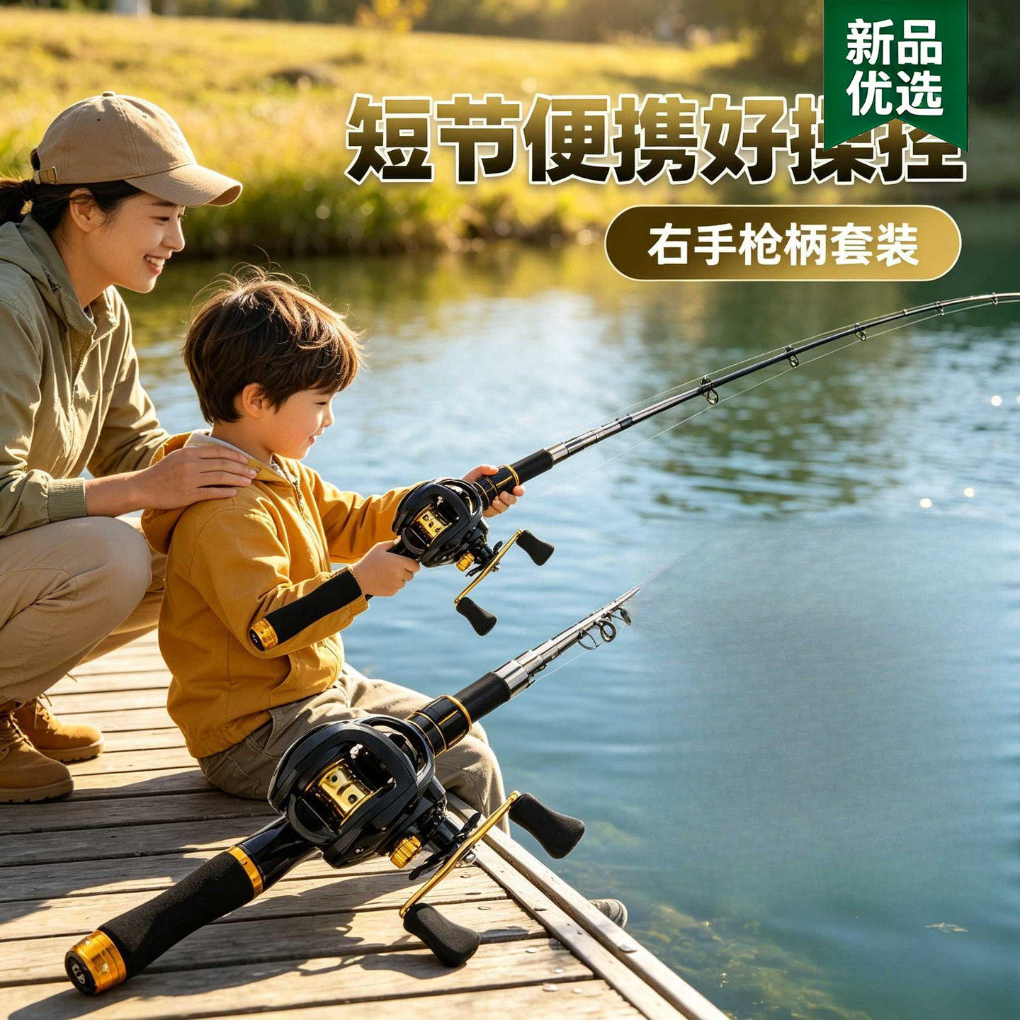 儿童钓鱼竿专用路亚竿全套一套新手入门初学者迷你小孩伸缩小海竿