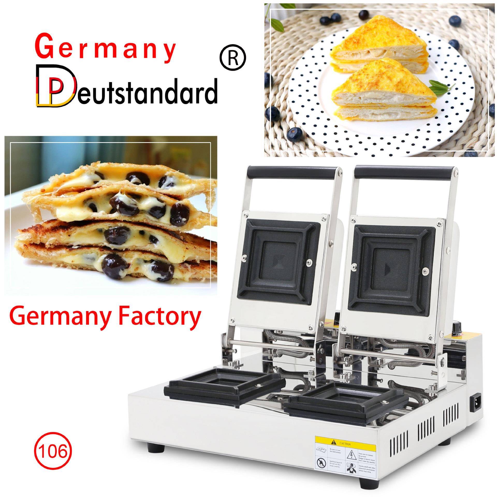 商用爆浆珍珠流沙吐司三明治流芯面包设备双头吐司三文治包边机