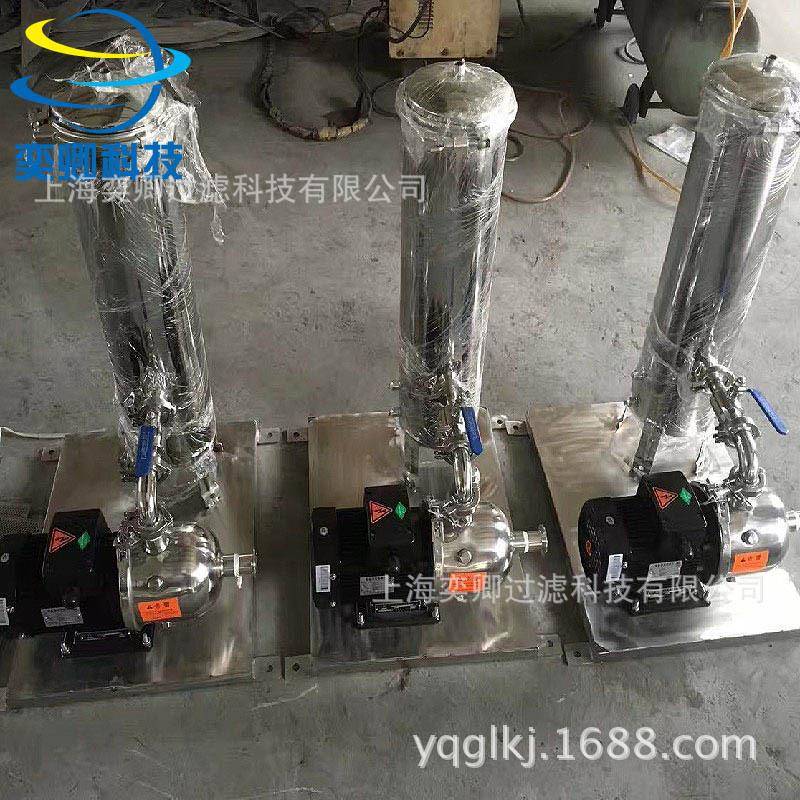 供应不锈钢过滤器保安过滤器带平台配泵抱箍滤芯过滤器
