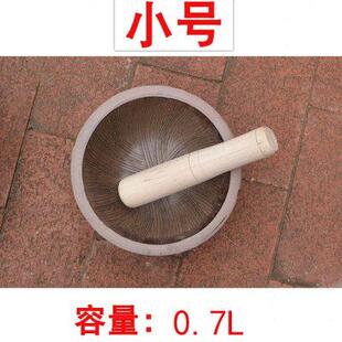 客家擂茶钵 潮汕擂钵家用海丰牙钵擂咸茶工具陶瓷捣碎罐研磨器老式