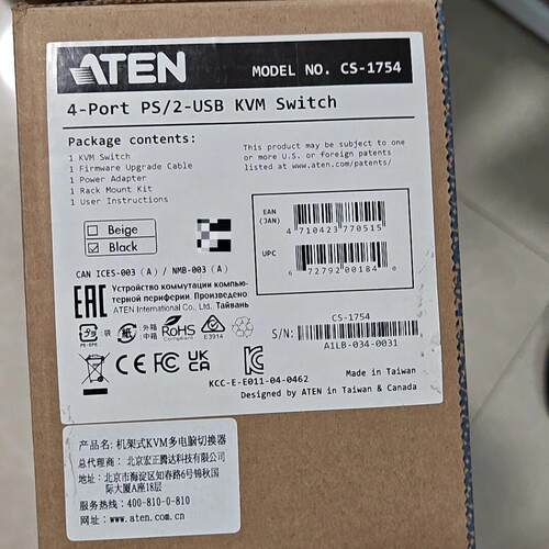 议价CS-1754 KVM切换器 4口USB PS/2机架式多电脑切换器维修
