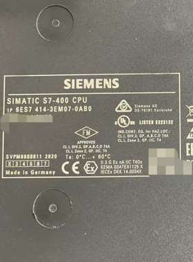 议价6ES7414-3EM07-0AB0  橙色新功能完好少量现维修