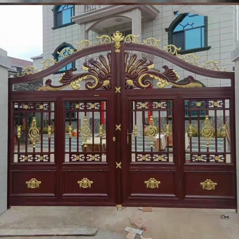 铝艺庭院门小门单开门铝艺大门花园入户门豪华别墅门铝合金院子门