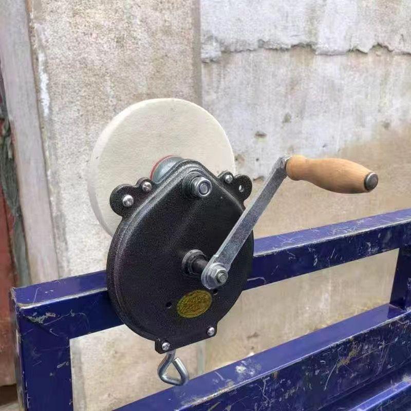 厂家直销手摇砂轮机 6寸磨刀机 非电动台式手摇砂轮打磨机