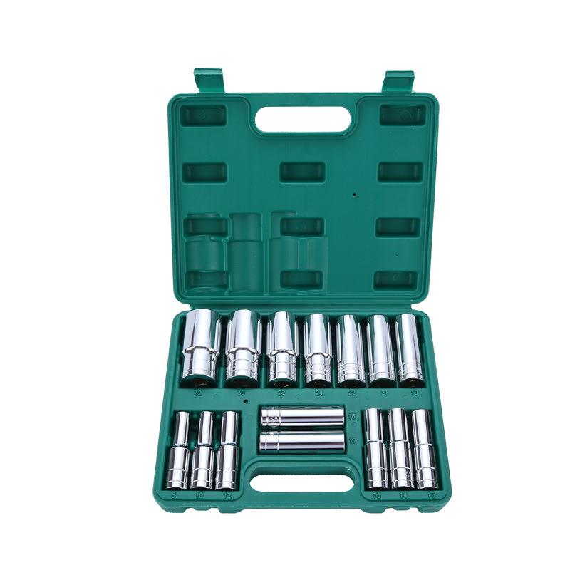 德国进口电动扳手专用二分之一大飞铬钒钢短套筒加长六角套头套装