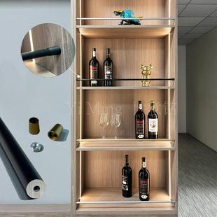 铝合金圆管护栏柜体装饰杆围栏换挡杆支伸缩杆极简书柜金属配件挡