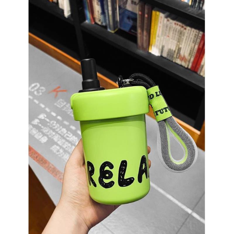 网红咖啡保温杯女生高颜值便携吸管杯子创意个性潮流茶水分离水杯