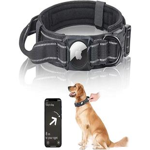 AirTag定位器保护套狗项圈中大型犬项圈防挣脱金毛马犬防爆冲狗圈