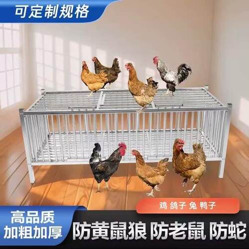 鸡笼鸭笼鹅笼家用特大号养殖专用鸡舍家禽不锈钢宠物笼子农村室外