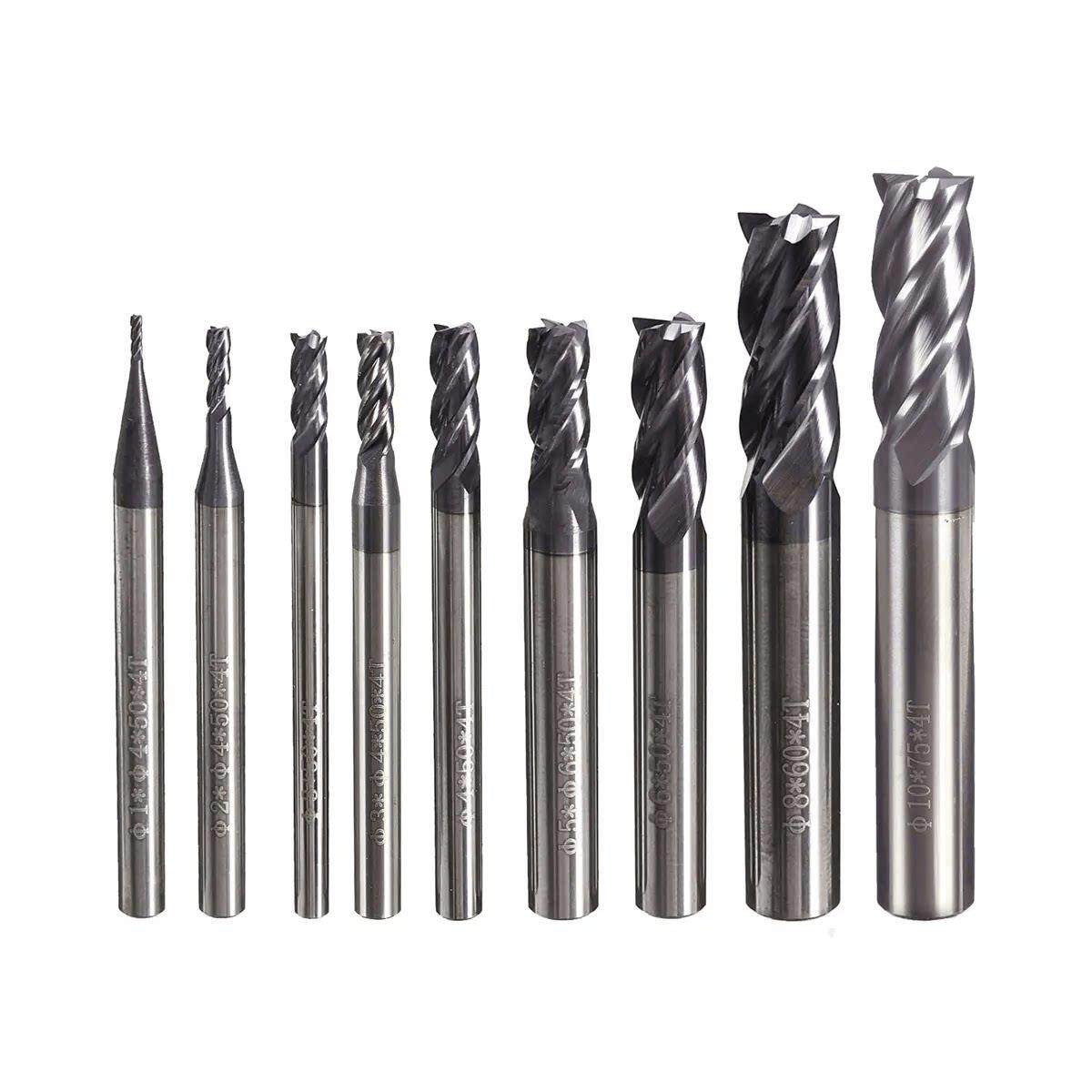 钨钢铣刀硬质合金加长立铣刀1-20mm