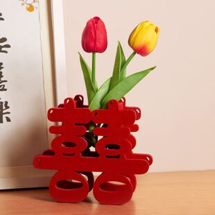 饰新娘客厅婚礼摆台婚房装 立体喜字摆件订婚用品大全卧室装 饰布置