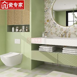 中古风厨房卫生间花砖300X600娘惹风全瓷瓷砖浴室柔光墙砖 法式