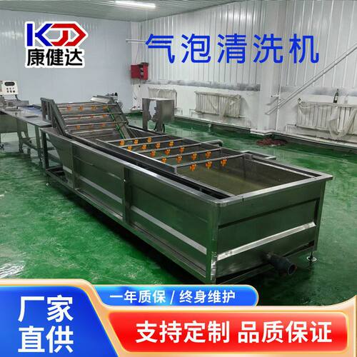 鼓泡清洗机果蔬喷淋带提升洗果机辣椒黄桃香菇海产品气泡清洗机