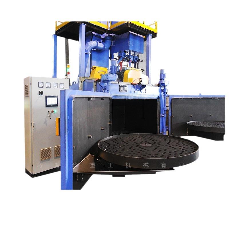 圆盘抛丸机转台式抛丸清理机清理齿轮铸造件毛刺铁锈除锈表面