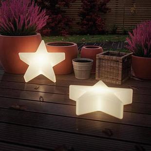 led发光五角星灯防水七彩灯光庭院装饰星星灯户外装饰五角星凳子