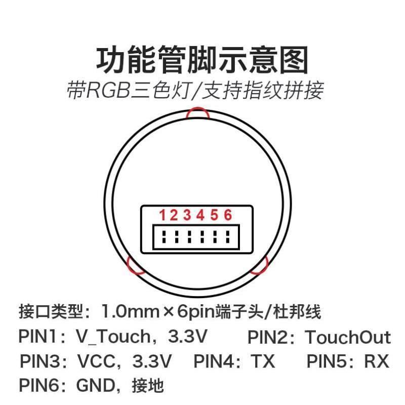 ZW101半导体模块电容式检测手指低功耗指纹识别海凌科指纹传感器