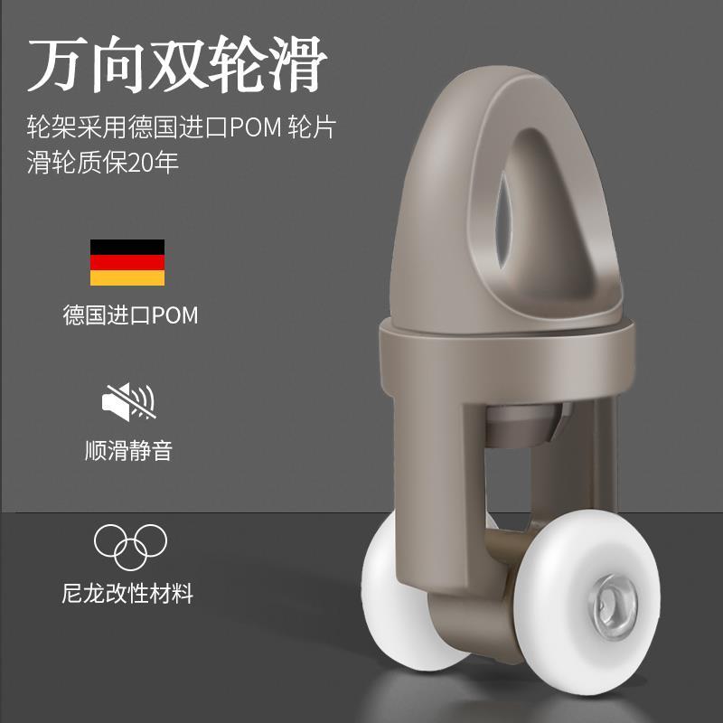 窗帘轨道连体双轨道直轨静音顶装滑轨铝合金导轨窗帘杆滑道窗帘盒