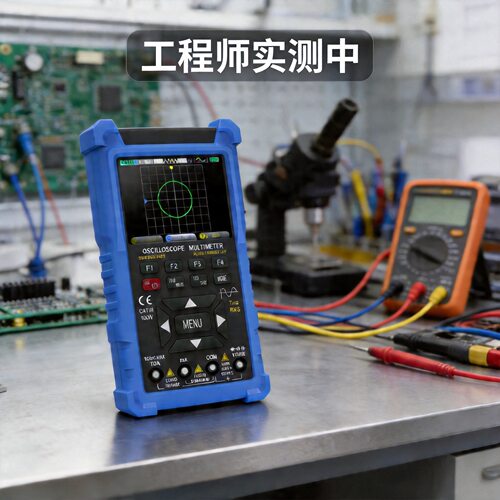 50M示波器四位半万用表信号发生器三合一示波器双通道工业场景