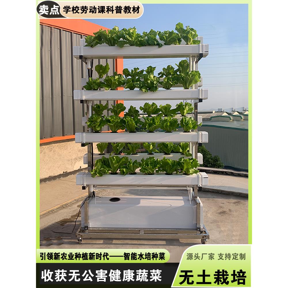 NFT无土栽培蔬菜草莓种植双面垂直架水培设备阳台水耕多层种菜机