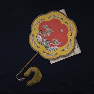 古风扇子绣花手工苏绣古代汉服旗袍宫廷扇双面刺绣团扇香妃竹宫扇
