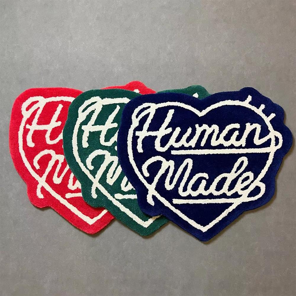 HUMAN MADE三色爱心地毯手工制作家用衣帽间电竞房工作室潮流搭配