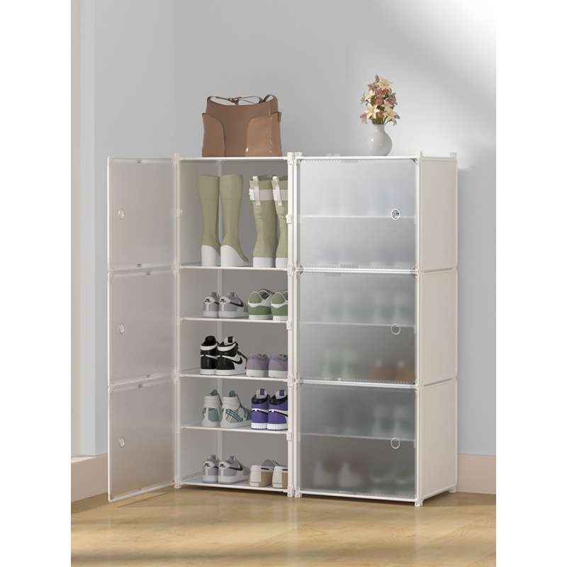 折叠鞋架盒鞋盒收纳盒透明鞋子免安装宿舍拼装塑料简易鞋柜