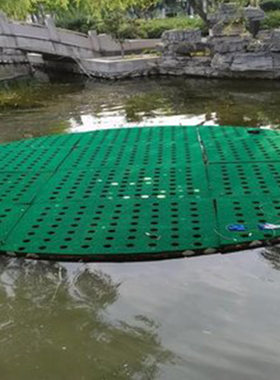 浮动湿地生态浮床绿化造景人工浮岛多孔复合聚酯纤维人工生态浮岛