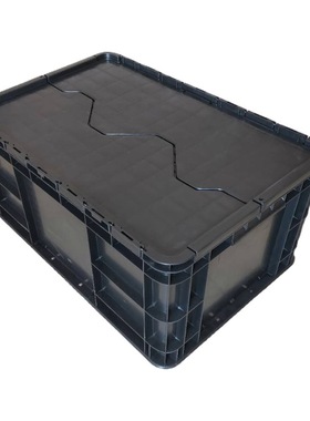 青岛600?400?280加厚带盖防静电塑料箱电子静电周转箱LRH物流箱