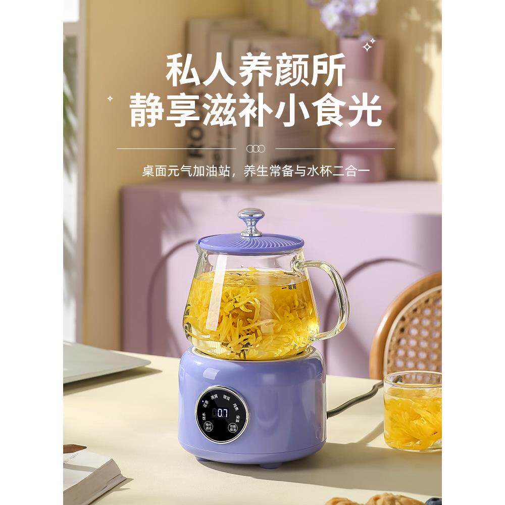 北鼎养生壶小型办公室迷你mini多功能女士一人养生杯煮茶壶纯玻璃