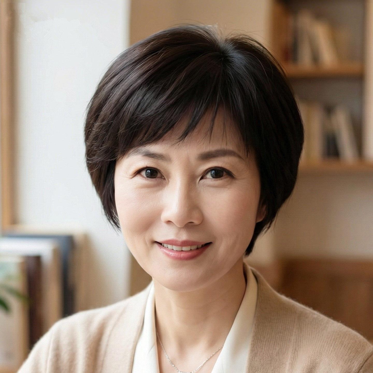 假发全头套女士短发真发全真人发夏季薄款中老年妈妈款自然假发套
