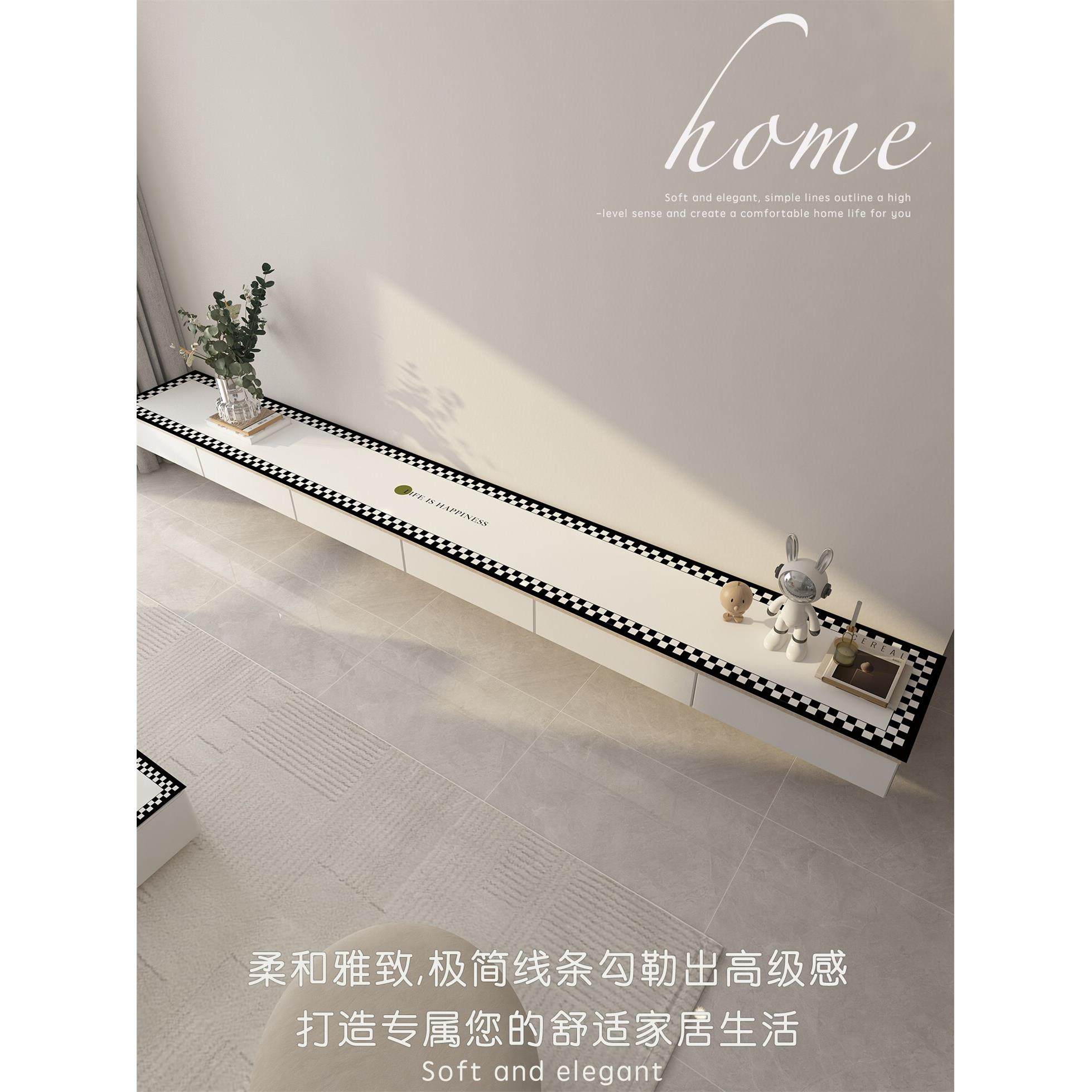 电视柜台面保护垫鞋柜盖布玄关柜子餐边柜防水防尘新款皮革垫免洗