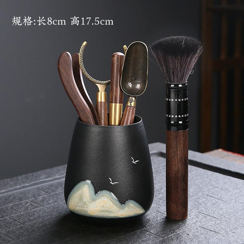 茶道六君子套装办公室茶具配件功夫茶盘家用泡茶茶刀茶夹茶桌摆件