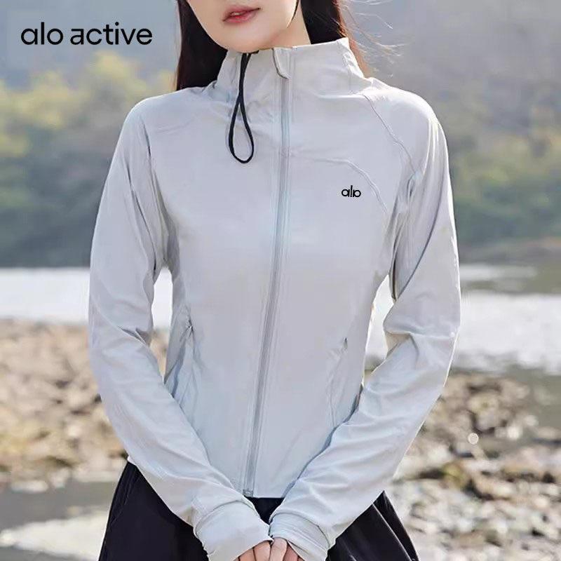 ALO YOGA防晒衣女式轻薄透气速干外套抗UV跑步运动瑜伽健身服图片