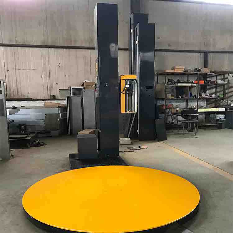 山东大宏 侧膜架包装机 plc触摸屏 双链条立柱 托盘缠绕机